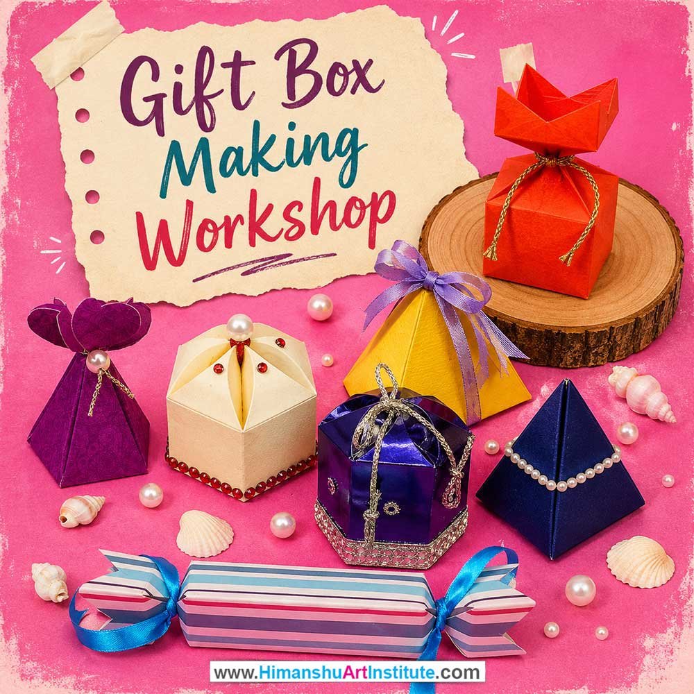 Gif Box Making Workshop for Women Gif Box Making Workshop Women in Delhi, Gif Box Making Workshop for Ladies in Delhi, Gif Box Making Workshop for Girls in Delhi, Online Gif Box Making Workshp for Women, Best Art & Craft Workshop for Ladies near Me