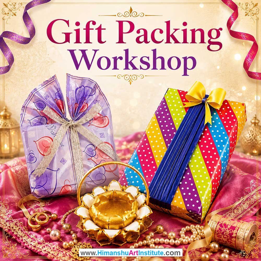 Gift Packing Workshop for Women Gift Packing Workshop Women in Delhi, Gift Packing Workshop for Ladies in Delhi, Gift Packing Workshop for Girls in Delhi, Online Gift Packing Workshp for Women, Best Art & Craft Workshop for Ladies near Me