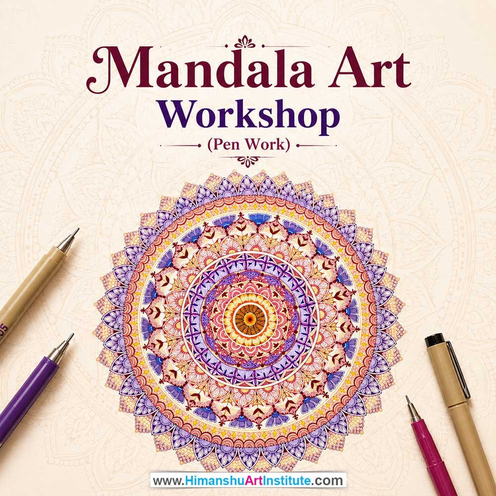 Mandala Art Workshop for Women Mandala Art Workshop Women in Delhi, Mandala Art Workshop for Ladies in Delhi, Mandala Art Workshop for Girls in Delhi, Online Mandala Art Workshp for Women, Best Art & Craft Workshop for Ladies near Me