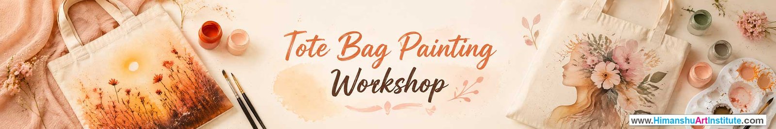 Tote Bag Painting Workshop for Women, Tote Bag Painting Workshop for Ladies, Tote Bag Painting Workshop for Girls in Delhi, Online Tote Bag Painting Workshop for Women, Tote Bag Painting Workshop Near Me, Art & Craft Workshop for Women, Himanshu Art Institute