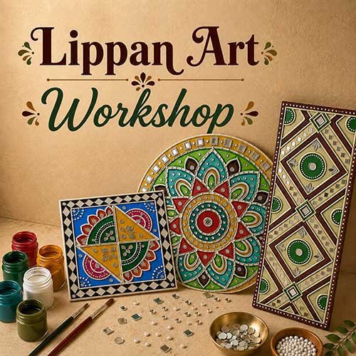 Online Lippan Art Workshop, Lippan Art Workshop for Women, Lippan Art Workshop for Ladies, Art & Craft Workshops for Women, Best Lippan Art Workshop for Ladies in Delhi, India, Himanshu Art Institute