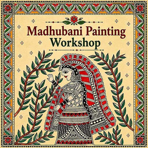 Online Madhubani Painting Workshop, Madhubani Painting Workshop for Women, Madhubani Painting Workshop for Ladies, Art & Craft Workshops for Women, Best Madhubani Painting Workshop for Ladies in Delhi, India, Himanshu Art Institute