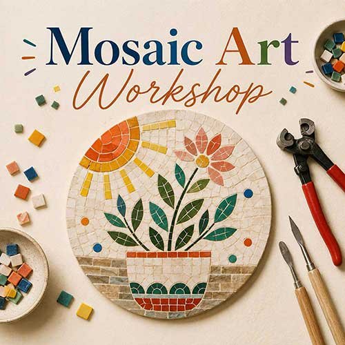 Online Mosaic Art Workshop, Mosaic Art Workshop for Women, Mosaic Art Workshop for Ladies, Art & Craft Workshops for Women, Best Mosaic Art Workshop for Ladies in Delhi, India, Himanshu Art Institute