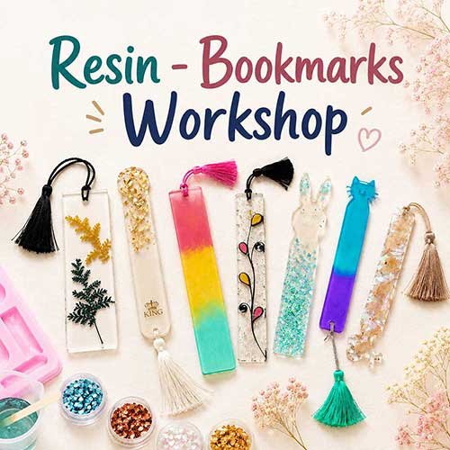 Online Resin Bookmarks Workshop, Resin Bookmarks Workshop for Women, Resin Bookmarks Workshop for Ladies, Art & Craft Workshops for Women, Best Resin Bookmarks Workshop for Ladies in Delhi, India, Himanshu Art Institute