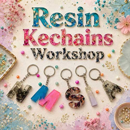 Online Resin Keychains Workshop, Resin Keychains Workshop for Women, Resin Keychains Workshop for Ladies, Art & Craft Workshops for Women, Best Resin Keychains Workshop for Ladies in Delhi, India, Himanshu Art Institute