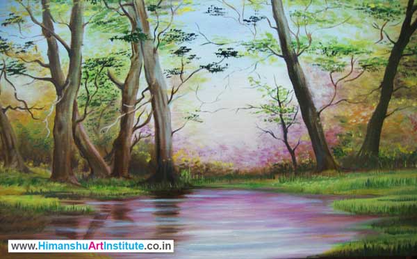 Online Professional Certificate Course in Landscapes Painting, Best Landscapes Painting Classes in Delhi, India, Best Painting Institute